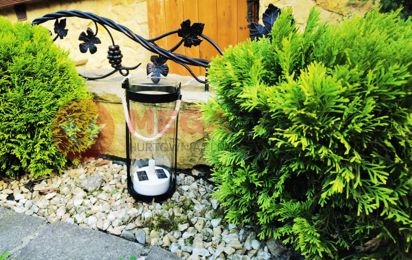 Lampa solarna ogrodowa latarnia LANTERN COLUMN LED HK-SL606-2 MK