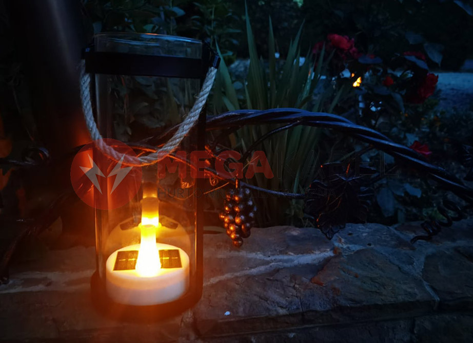 Lampa solarna ogrodowa latarnia LANTERN COLUMN LED HK-SL606-2 MK