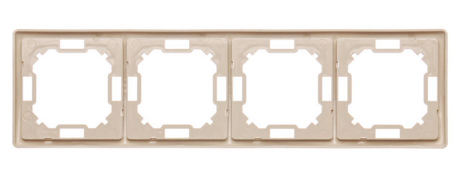 Basic Ramka na 4-moduły BMR4/12 beżowy SIMON
