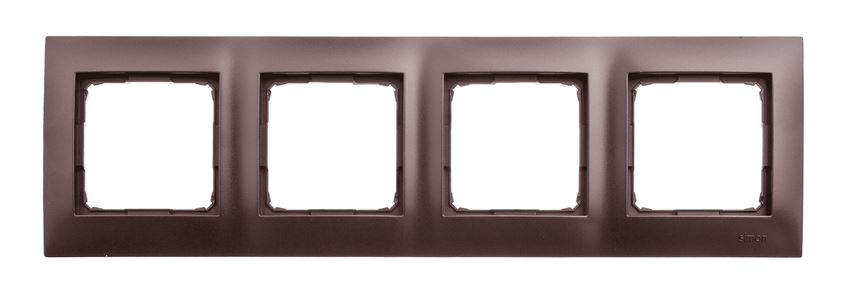 Simon54 Ramka 4- krotna DR4/46 brązowy