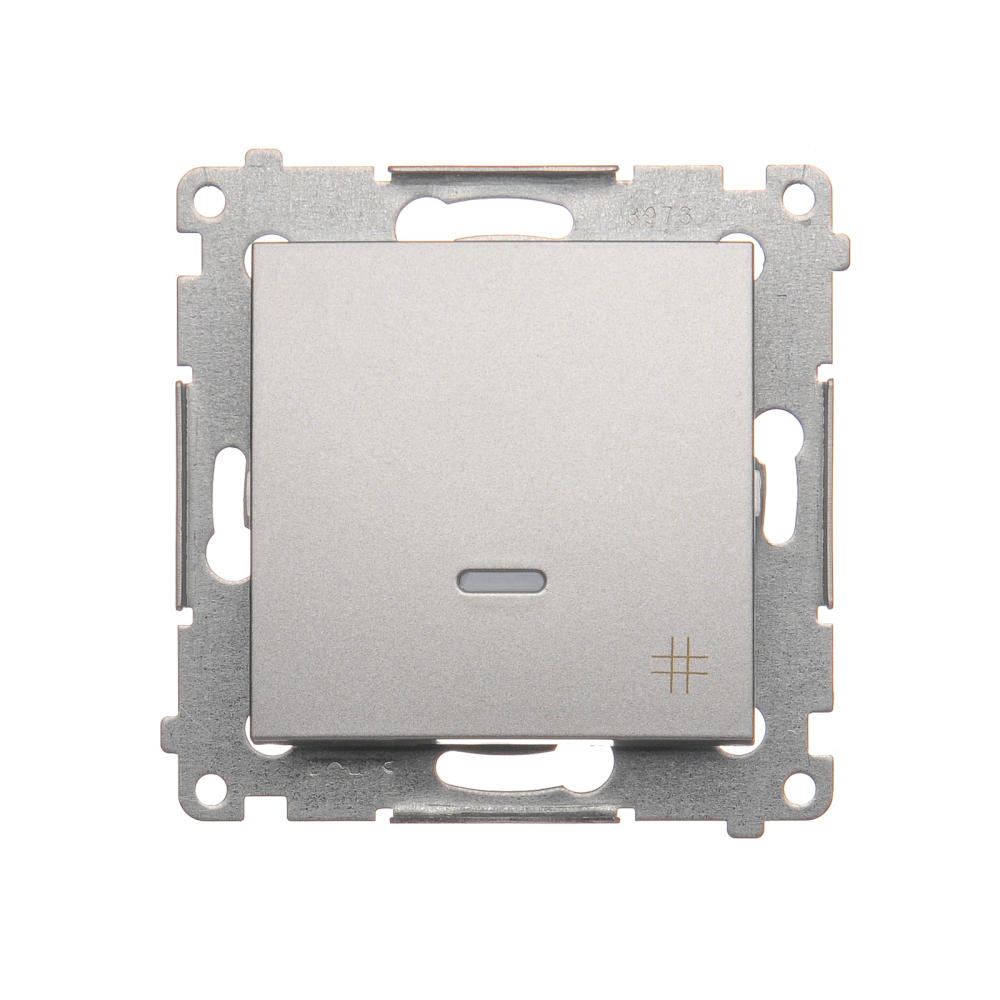 Simon54 Łącznik krzyżowy z podświetleniem LED DW7L.01/43 srebrny