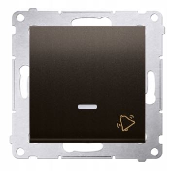 Simon54 Przycisk "dzwonek" z podświetleniem LED DD1L.01/46 brązowy