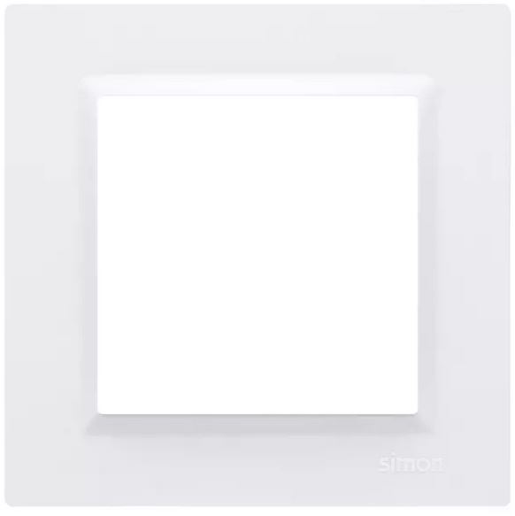 Simon10 Ramka 1-krotna CR1/11 biała SIMON