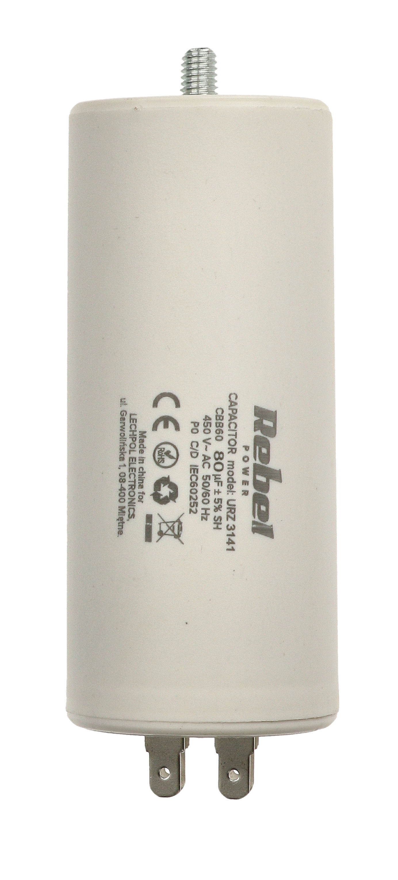 Kondensator rozruchowy silnikowy 80uF 450V URZ3141