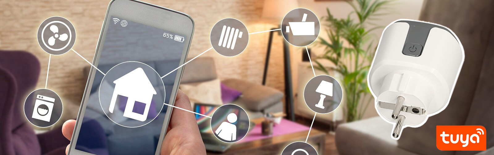 Gniazdko smart WIFI TUYA inteligentne programator timer 16A 230V MK