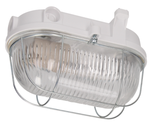 Lampa plafon sufitowy natynkowy OVAL-7063NB 100W IP54 do garażu kotłowni