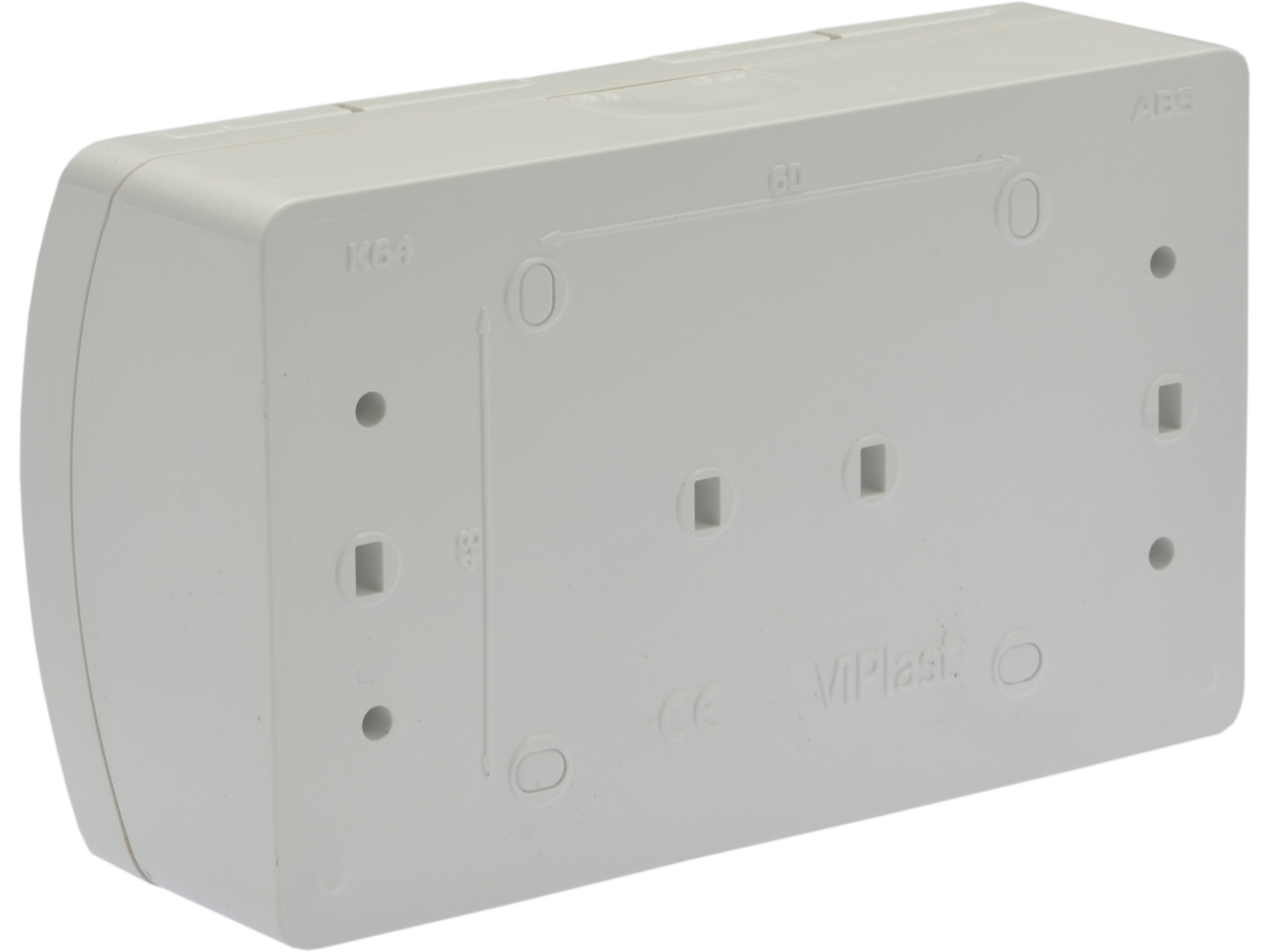 Koala gniazd podwójne 2x2P+Z natynkowe białe z klapką 162-51