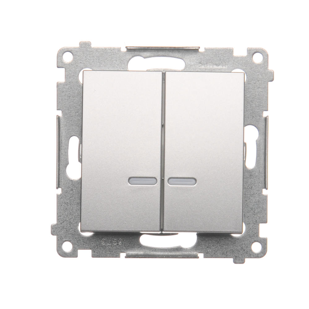 Simon54 Łącznik świecznikowy podświetlany DW5BL.01/43 srebrny SIMON