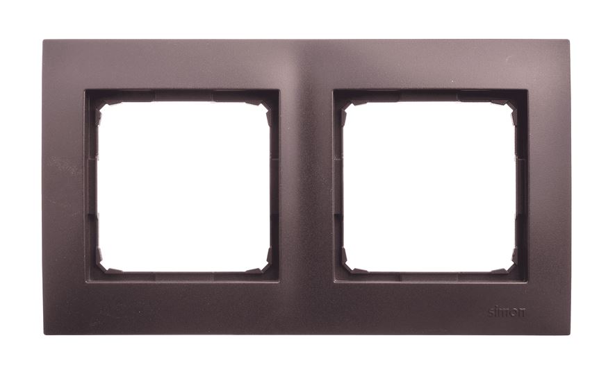 Simon54 Ramka na 2-moduły DR2/46 brązowy