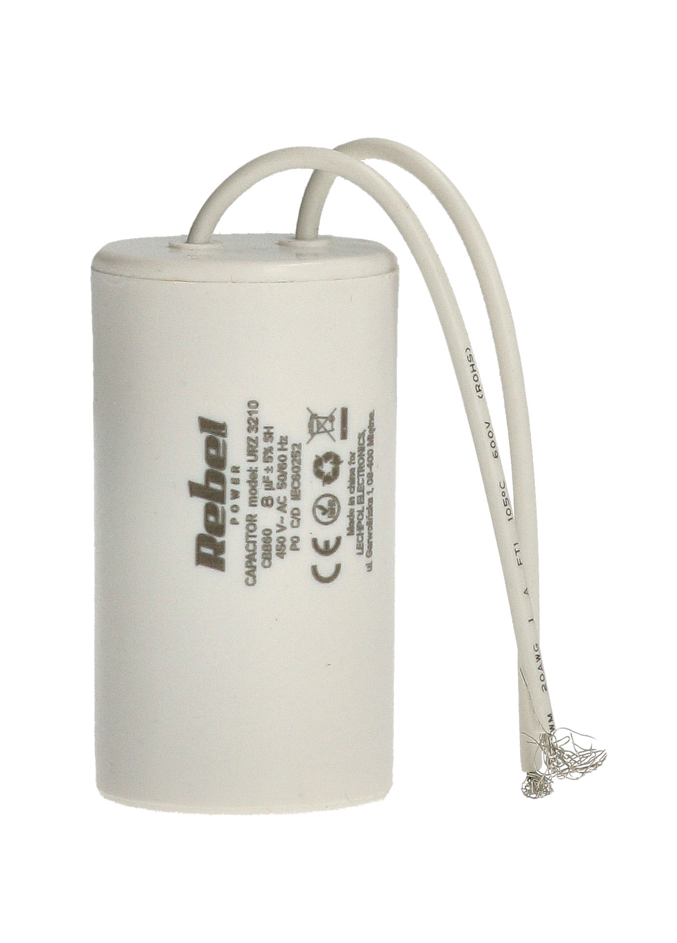 Kondensator rozruchowy silnikowy 8uF 450V URZ3210