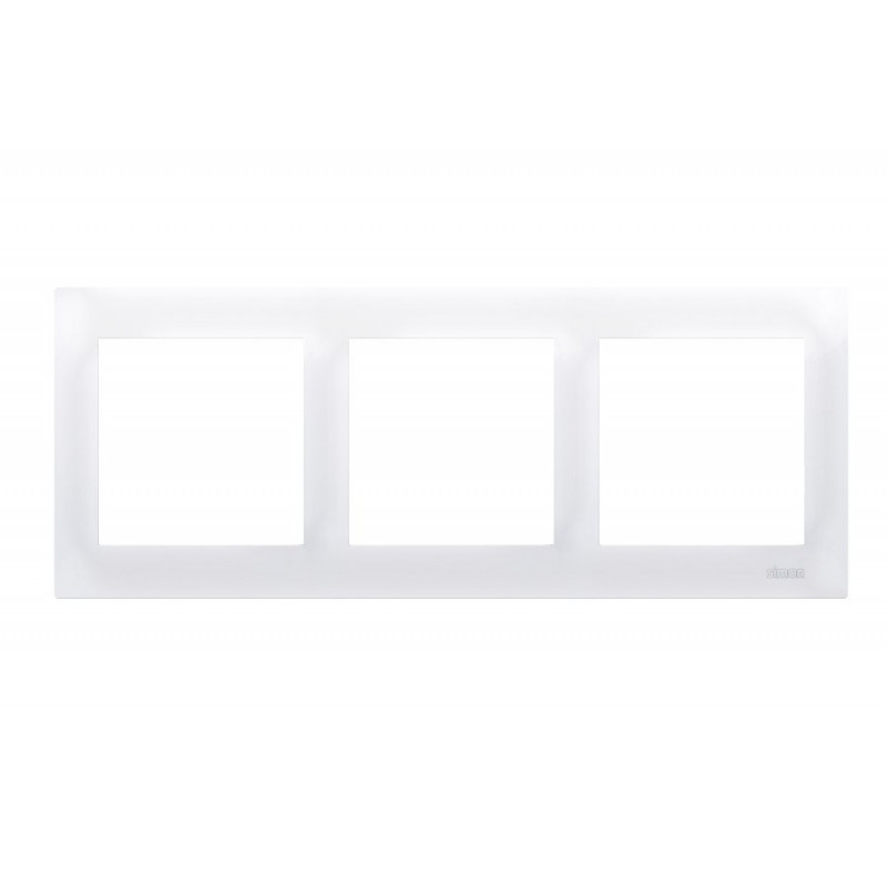 Simon54 Ramka na 3-moduł potrójna DR3/11 biała