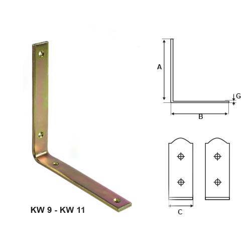 Kątownik wąski KW-8 100/100/20 Stalco