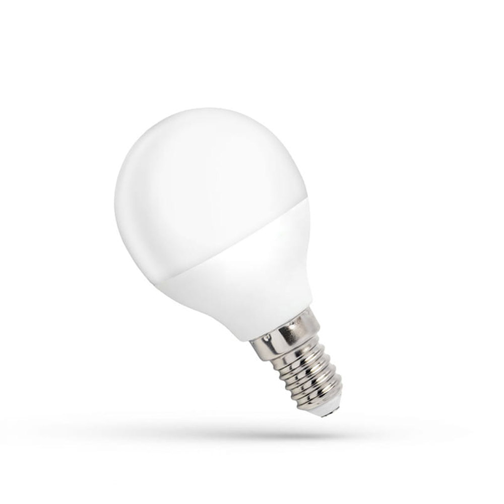 Żarówka LED kulka E14 230V 1W zimna CW WOJ+14447 SPECTRUM LED