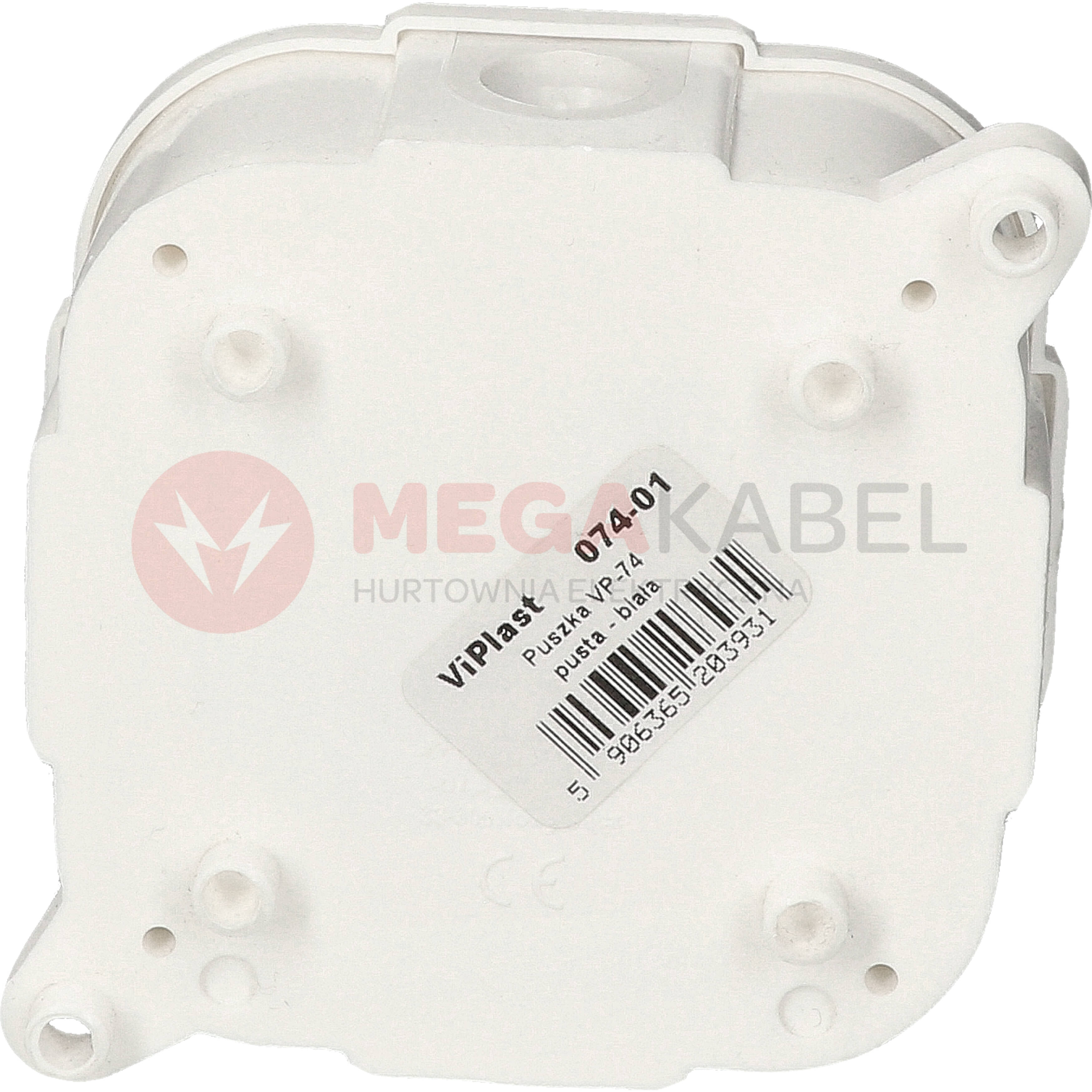 Puszka biała pusta IP44 PP 80x80x30 074-01 ViPlast