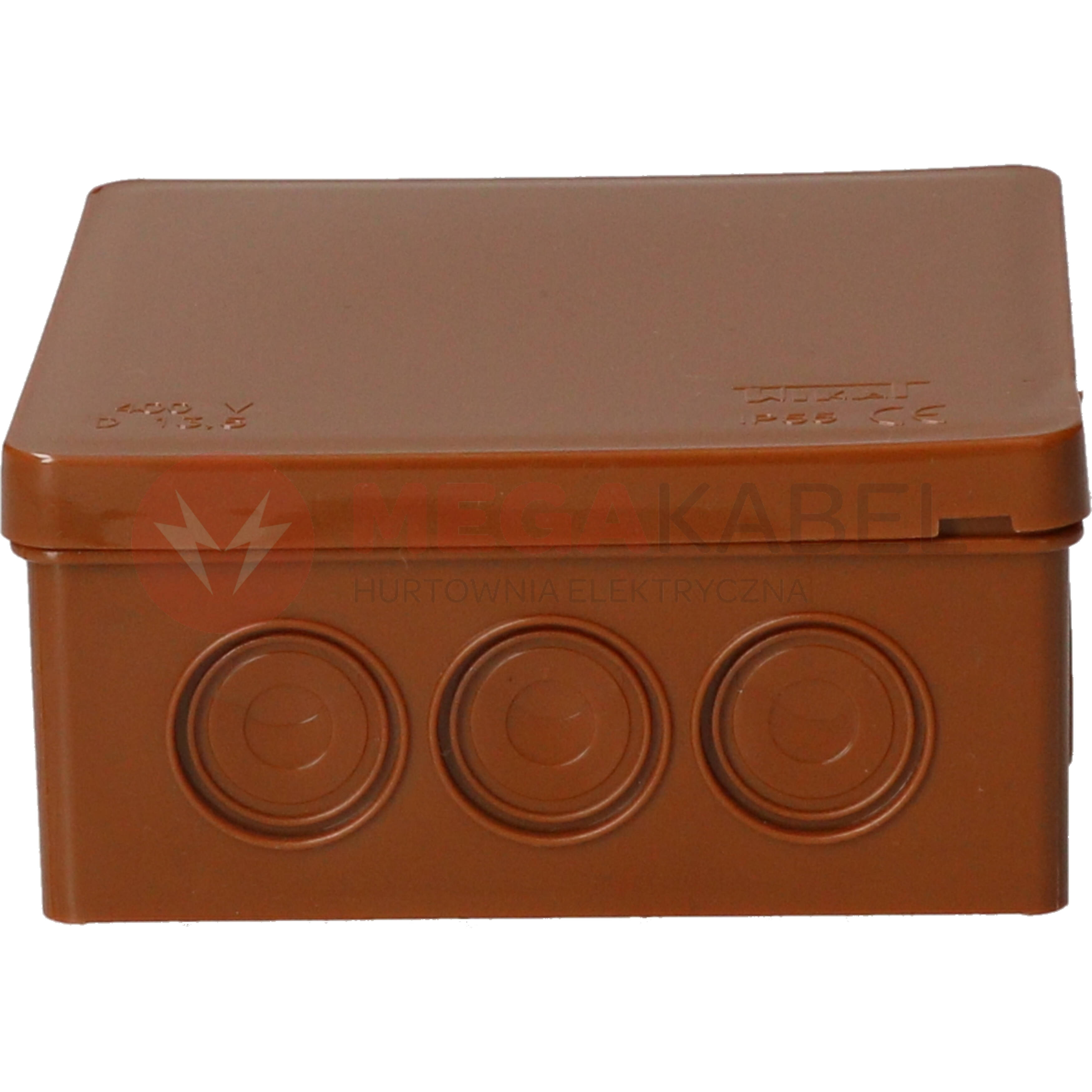 Puszka PF KLIK brązowa n/t 80x80x32 003-02 Viplast