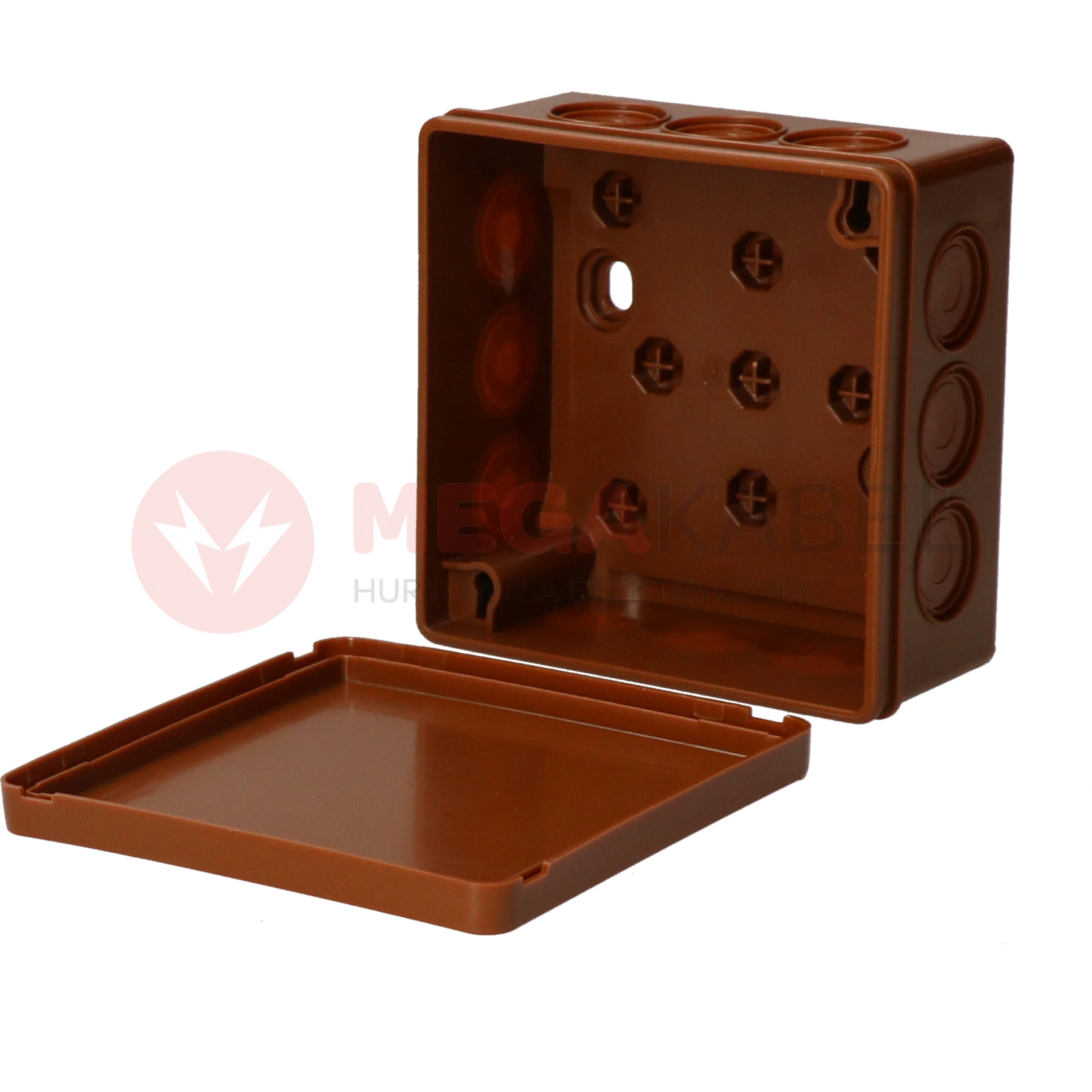 Puszka PF KLIK brązowa n/t 80x80x32 003-02 Viplast