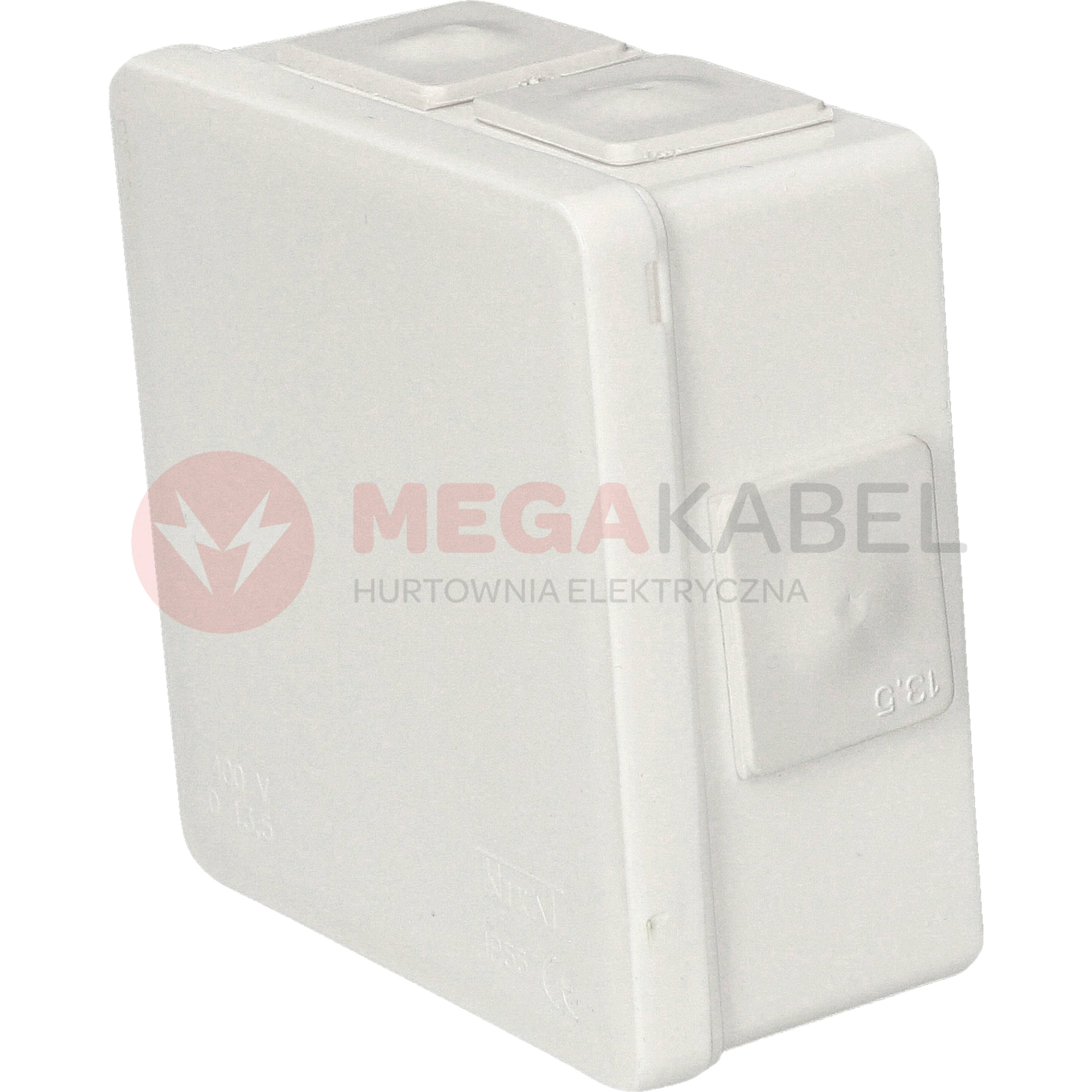 Puszka biała n/t 80x80x32 IP55 guma 002-01 ViPlast