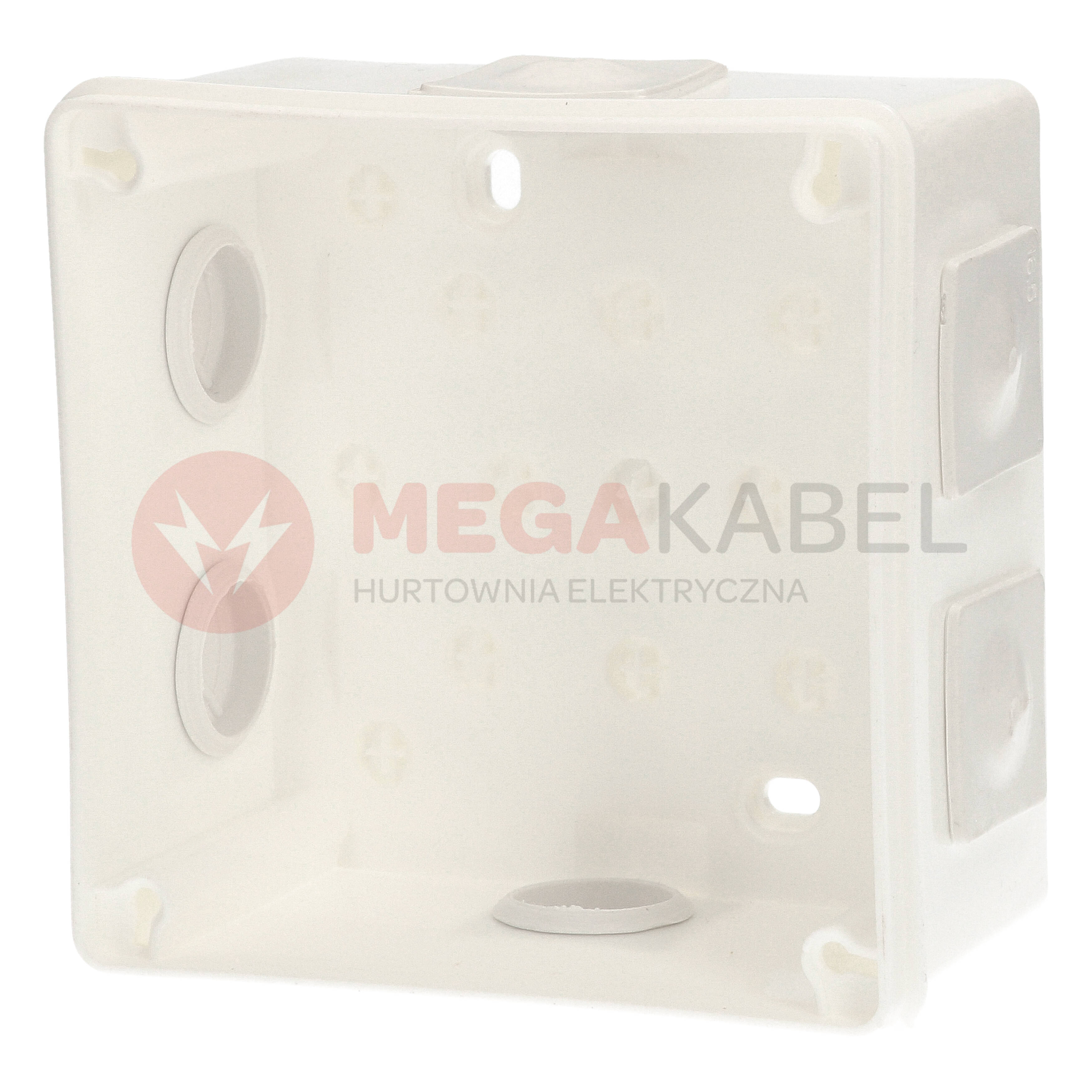 Puszka biała n/t 118x118x68 IP55 duża/guma 053-01 ViPlast