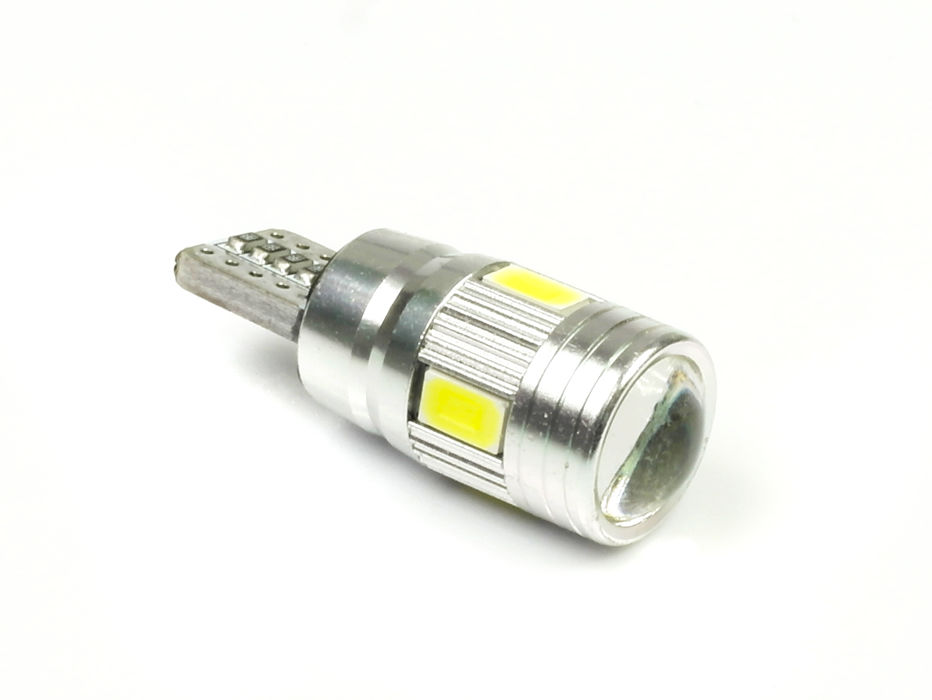 Żarówka samochodowa LED W5W T10 6 SMD soczewka CB INTERLOOK