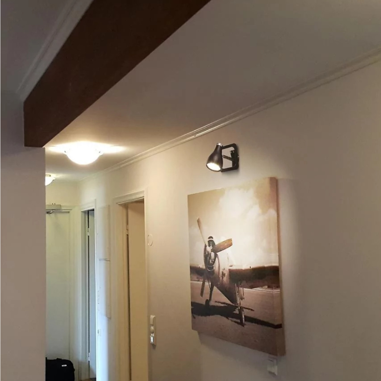 Lampa kinkiet ścienny KINGA 1D czarny GU10 1x4W 03251 Struhm