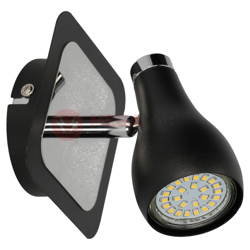 Lampa kinkiet ścienny KINGA 1D czarny GU10 1x4W 03251 Struhm