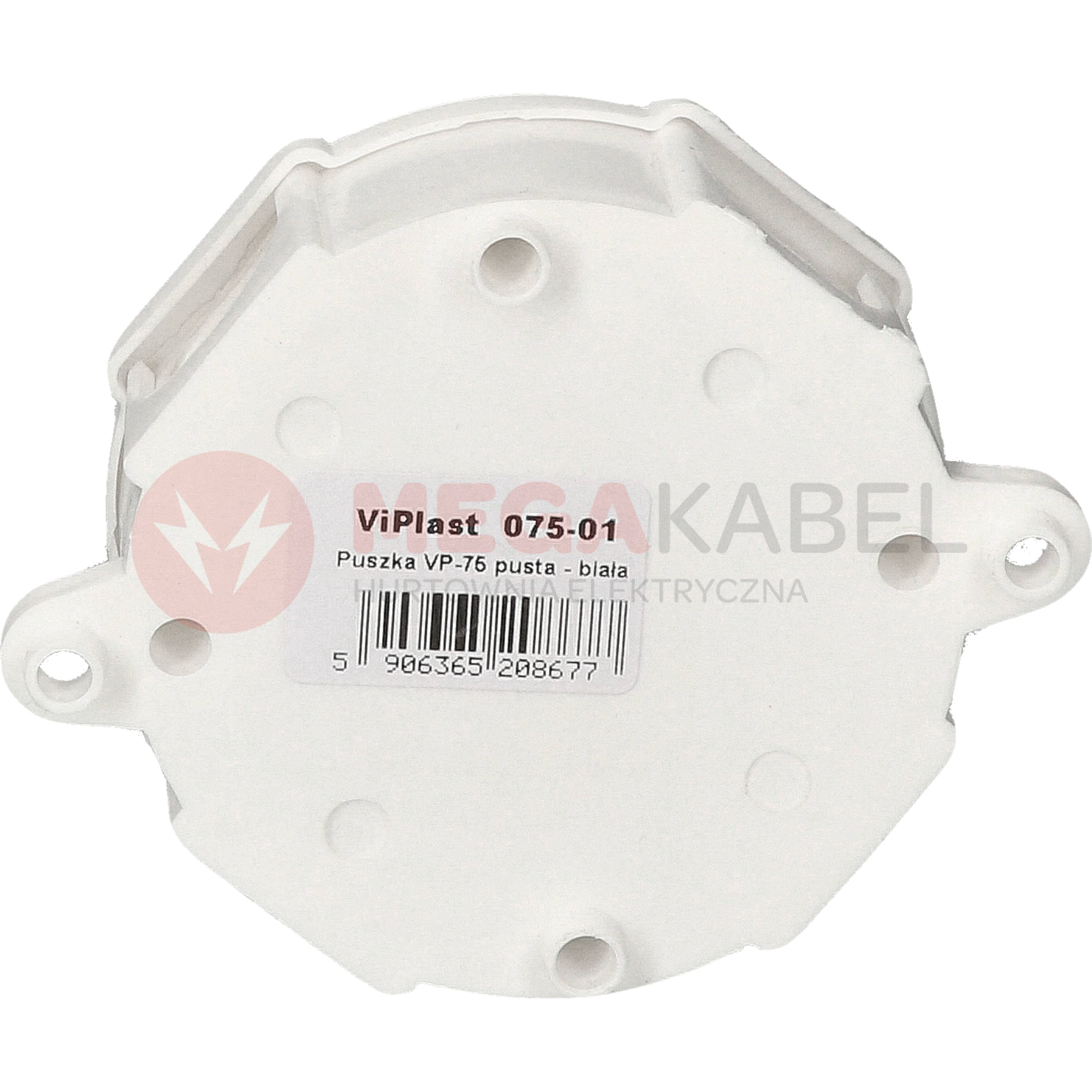 Puszka biała nt IP41 79x79x37 075-01 Viplast