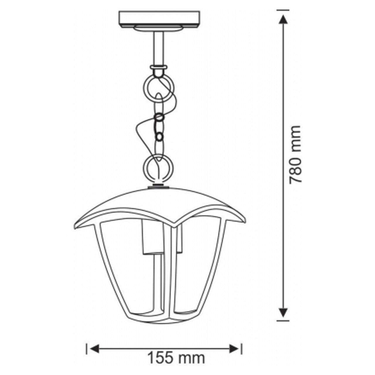 Lampa do ogrodu altanki wisząca IGMA 311887 POLUX