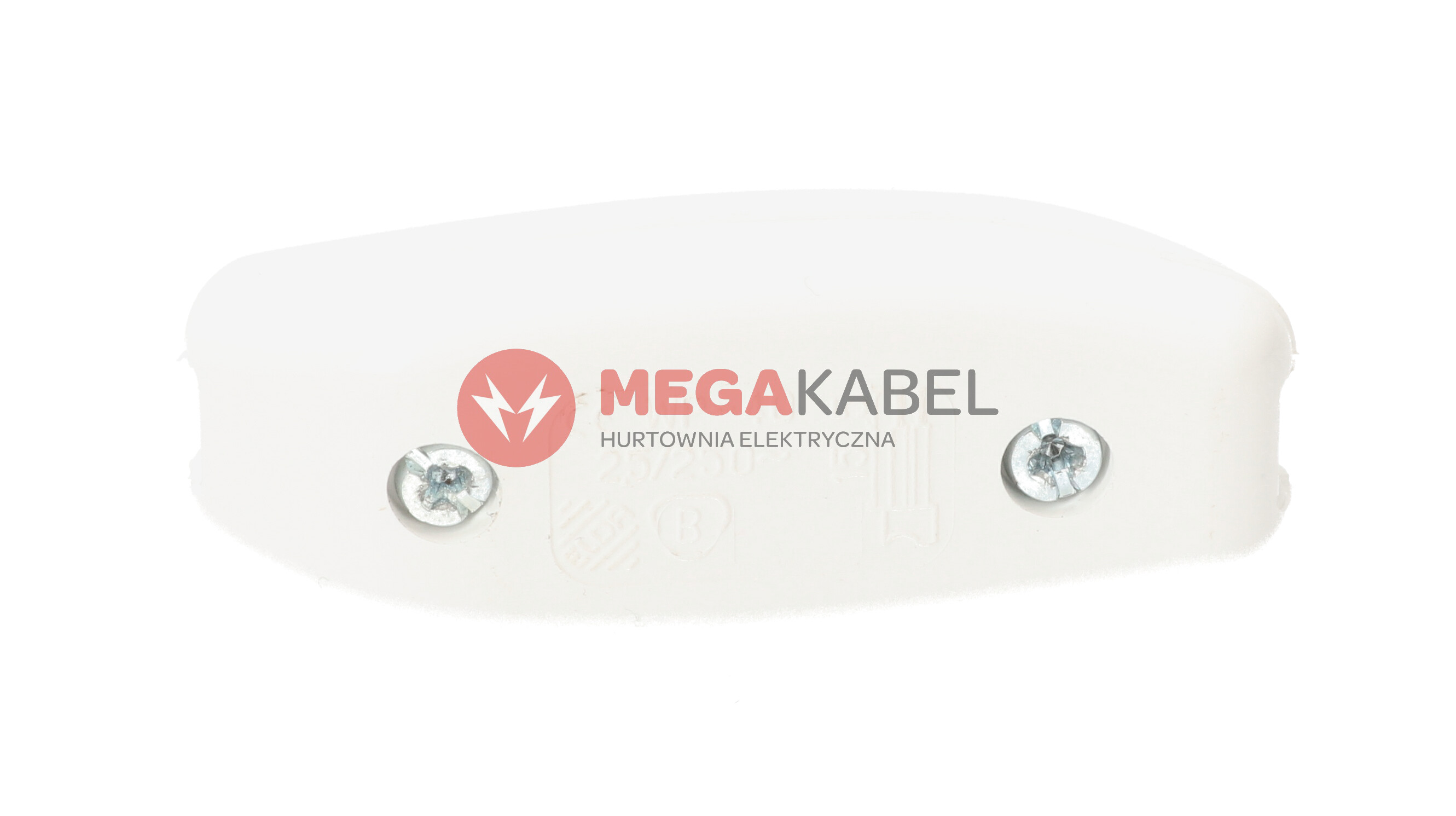 Łącznik kołyskowy przelotowy biały 230V ELDA