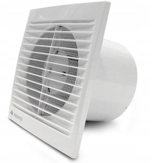 Wentylator domowy ścienny biały wyłącznik czasowy fi 125 230V 16W 180m3/h 35dB VENTS