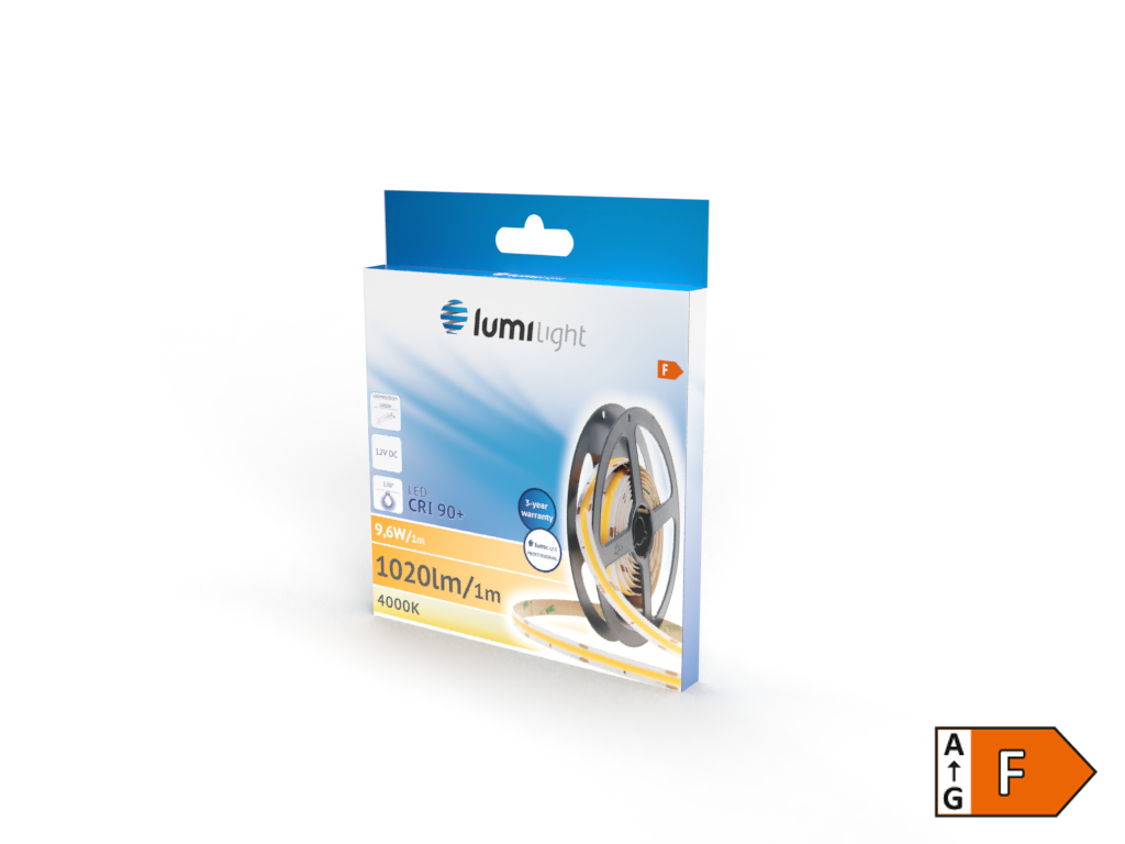 Pasek LED COB 5m CRI 90+ barwa neutralna 48W 12V IP20 LL6099 LUMILIGHT