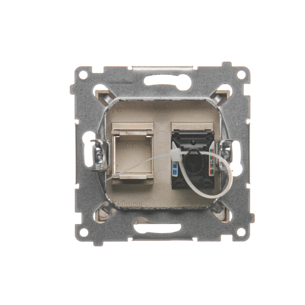 Simon54 Gniazdo komputerowe pojedyncze RJ45 D61.01/44 złoty