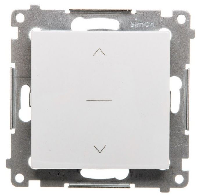 Simon54 Łącznik żaluzjowy pojedynczy trójpozycyjny (1-0-2) DZW1K.01/11 biały