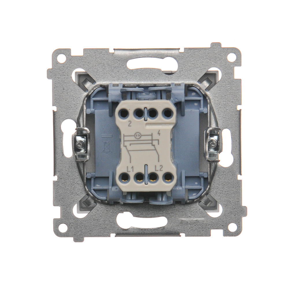 Simon54 Łącznik krzyżowy z podświetleniem LED DW7L.01/43 srebrny