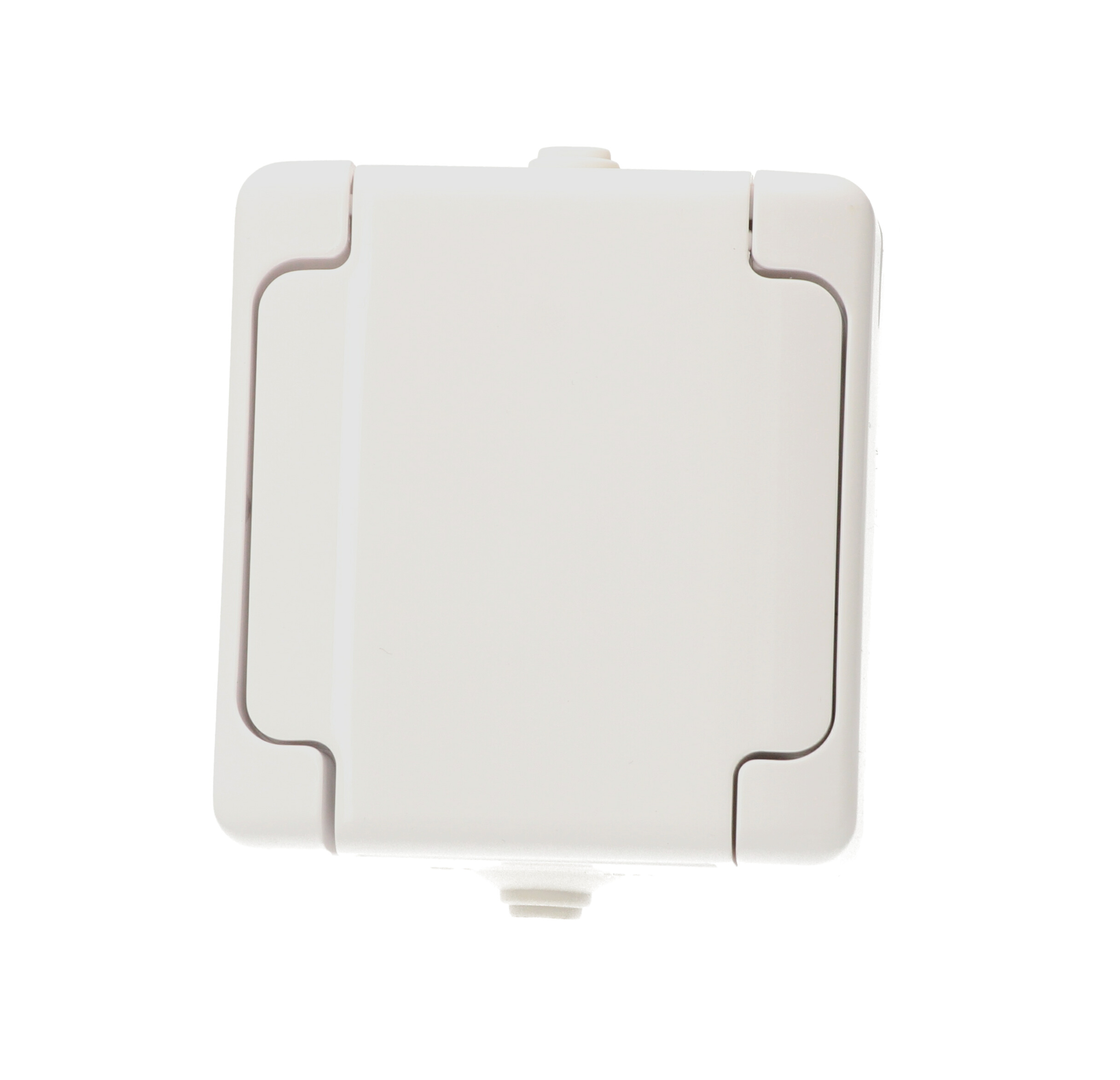 Bryza gniazdo pojedyńcze z klapką biała 1804-32 biały IP44 Kos