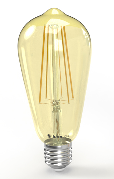 Żarówka LED E27 7W WW FLMG ST64 gold LL5931