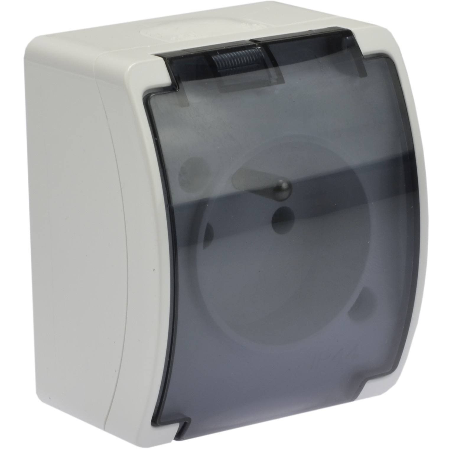 Koala gniazdo pojededyńcze P+Z natynkowe białe z klapką 161-51