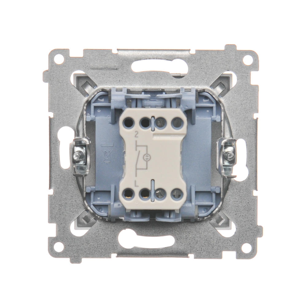 Simon54 Łącznik jednobiegunowy z podświetleniem LED DW1L.01/43 srebrny