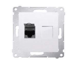 Simon54 Gniazdo komputerowe RJ45 pojedyńcze D61.01/11 biały