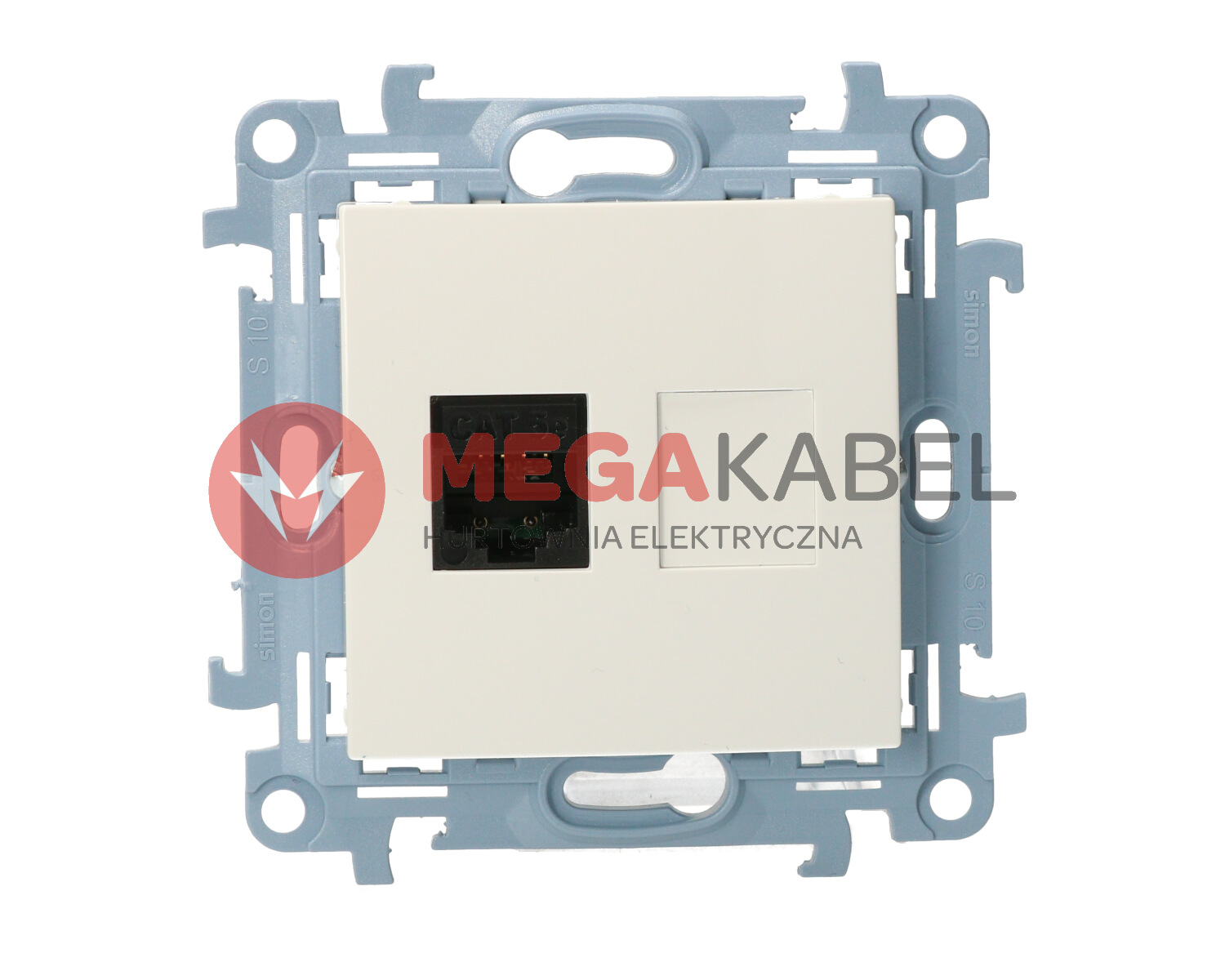 Simon10 Gniazdo komputerowe pojedyńcze RJ45 C51.01/11 biały SIMON