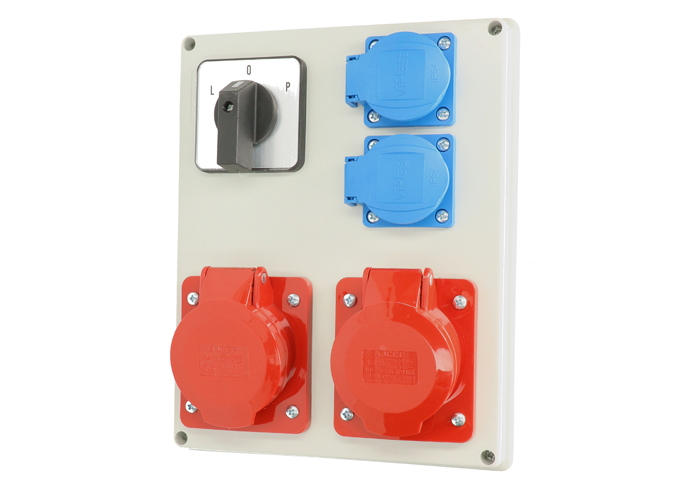 Rozdzielnica budowlana skrzynka zestaw R-BOX  L-P 1x32A/5 1x16A/5 2x230V Viplast