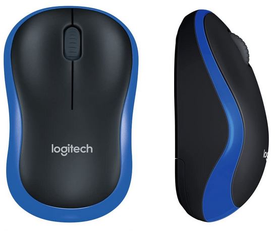 Mysz optyczna bezprzewodowa nano USB niebieska Logitech