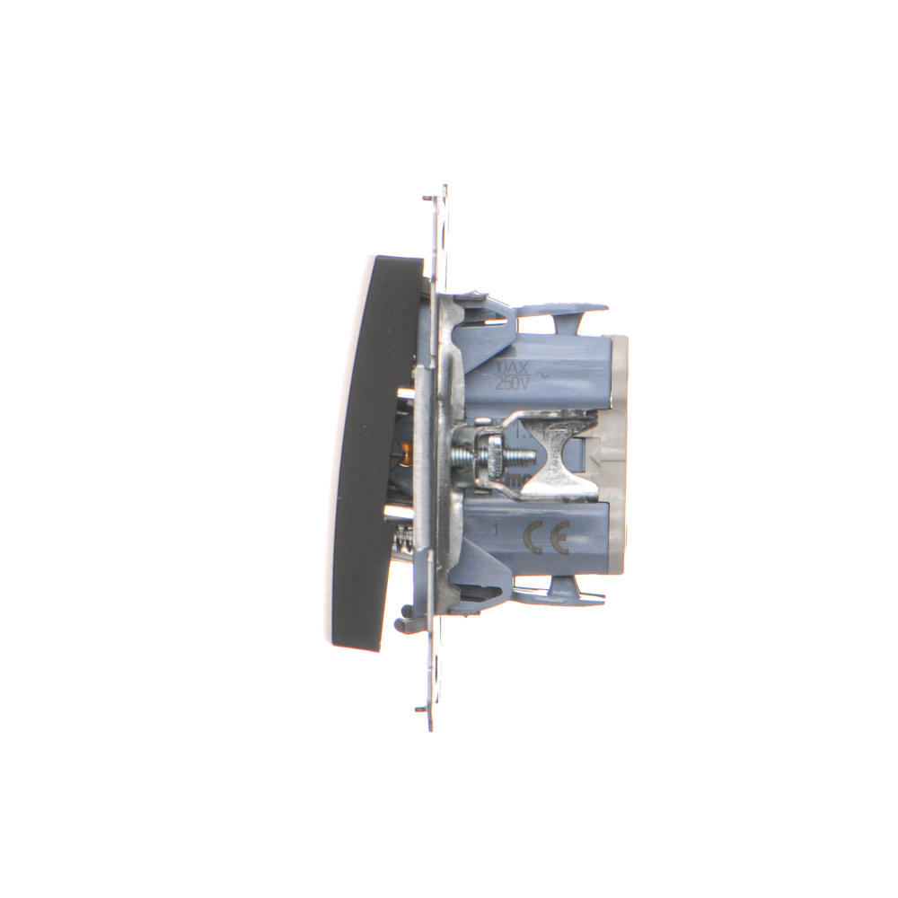 Simon54 przycisk pojedyńczy zwierny DP1.01/49 czarny mat