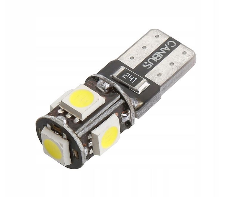 Żarówka samochodowa LED W5W T10 5 SMD 5050 CAN BUS INTERLOOK