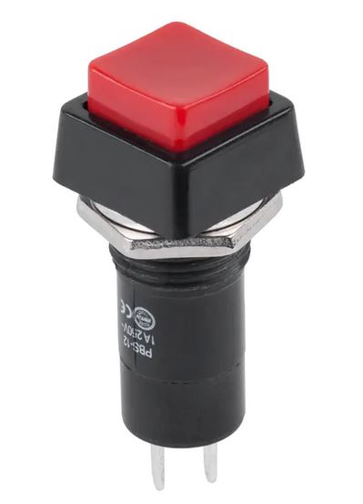 Przełącznik przycisk ON-OFF 12A czerwony C.E