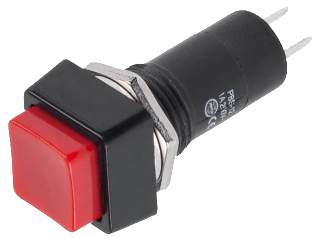 Przełącznik przycisk ON-OFF 12A czerwony C.E