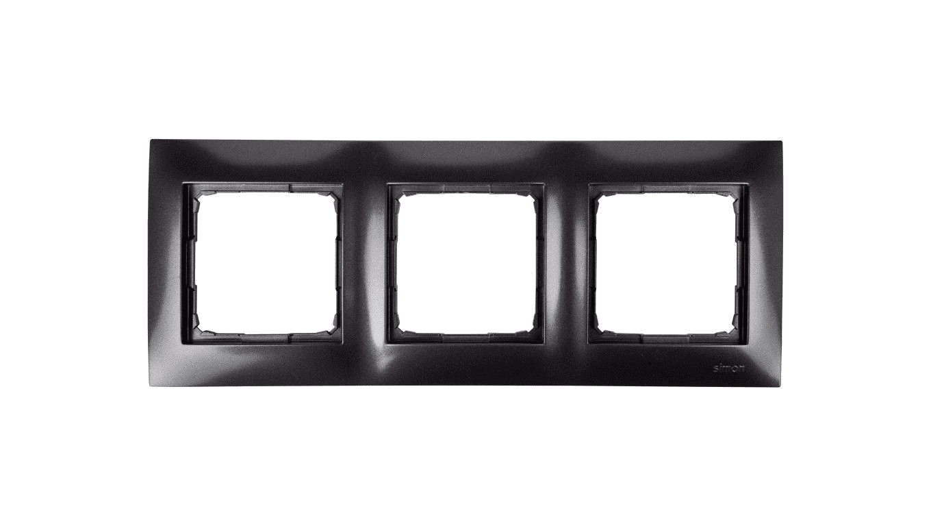 Simon54 Ramka na 3-moduł DR3/48 antracyt