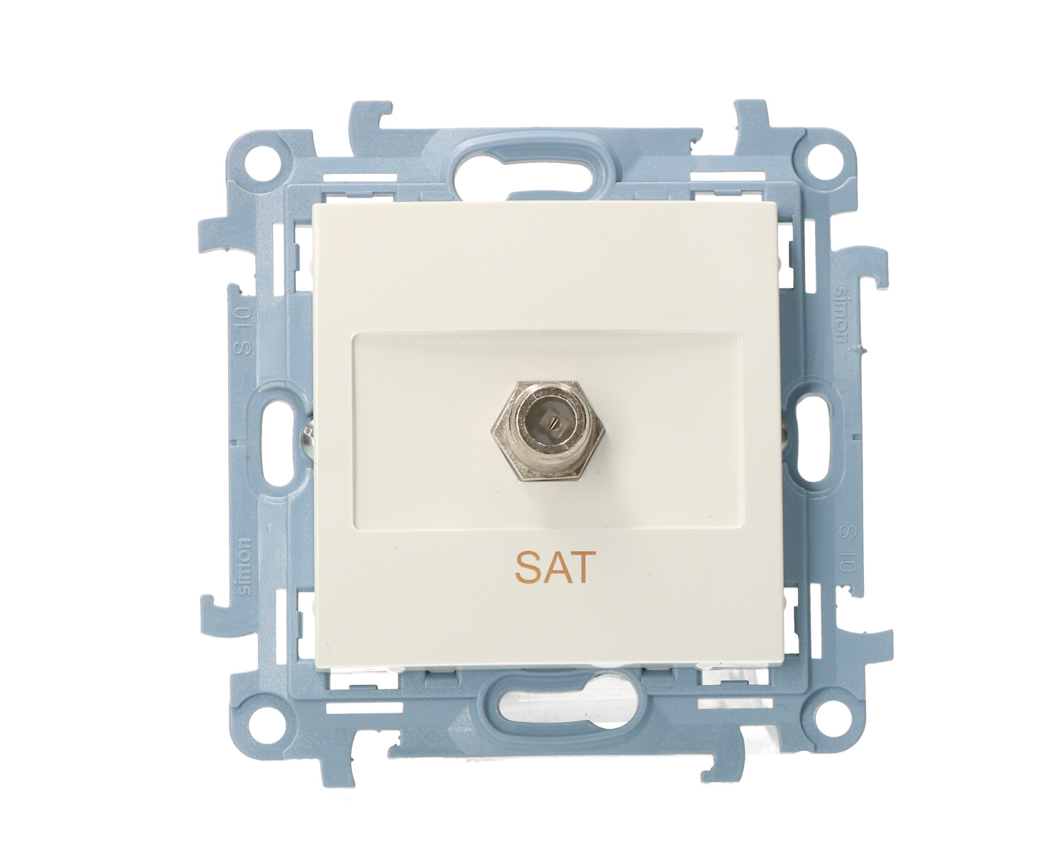 Simon10 Gniazdo antenowe pojedyńcze F CASF1.01/11 biały SIMON