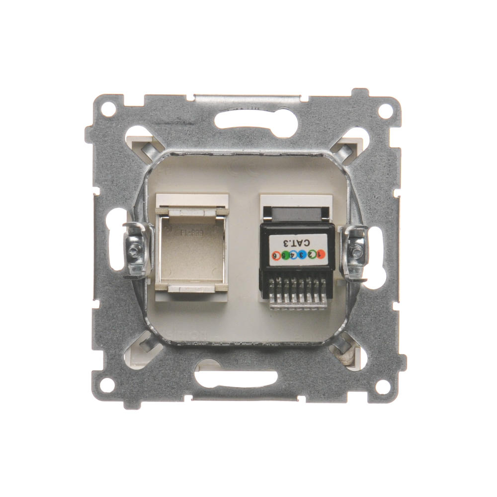 Simon54 Gniazdo telefoniczne pojedyńcze RJ12 DT1.01/44 złoty