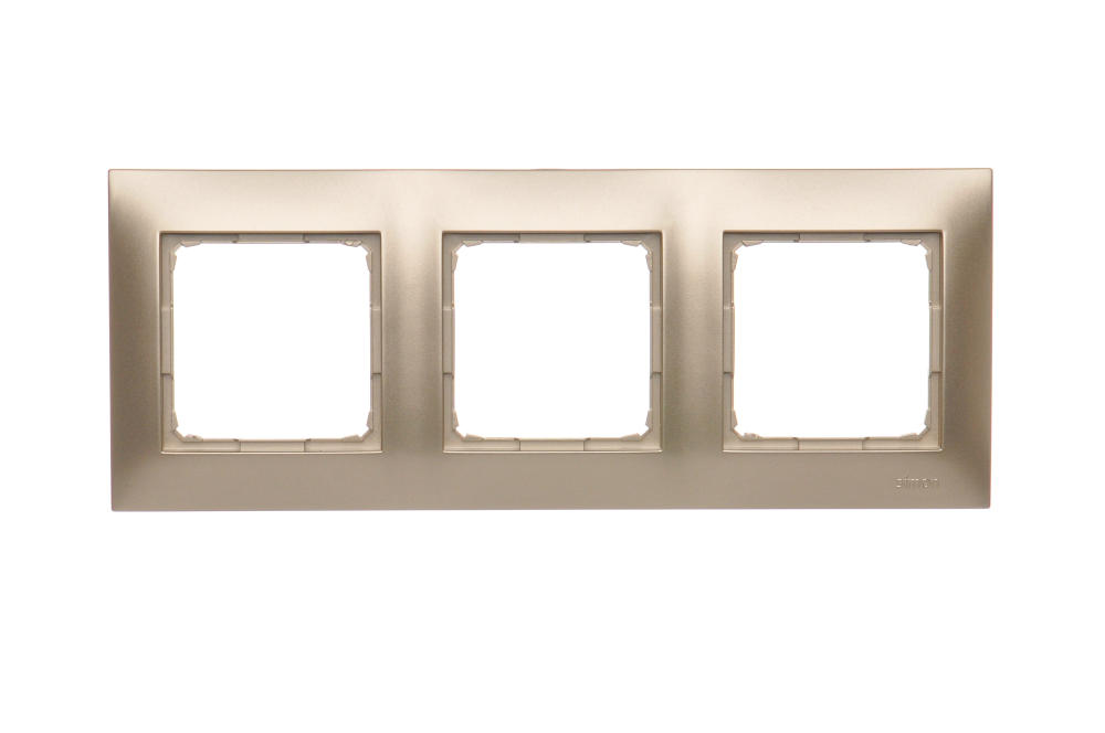 Simon54 Ramka na 3-moduł DR3/44 złoty