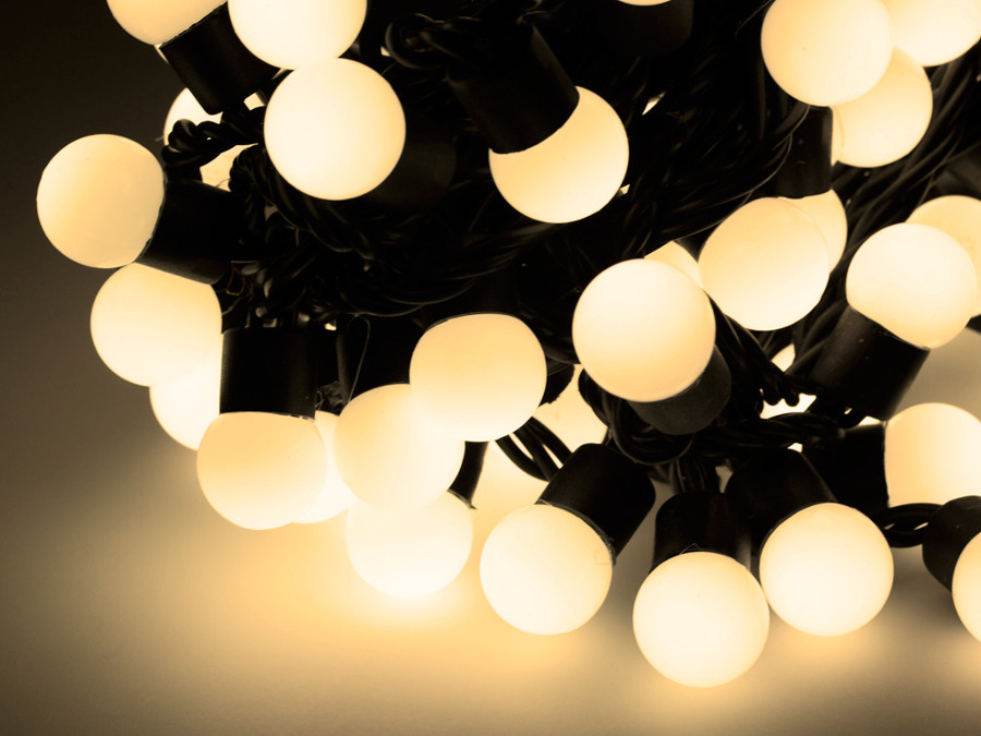 Lampki oświetlenie choinkowe perełki 100 LED LTK-100/P ciepłe zewnętrzne OKEJ LUX